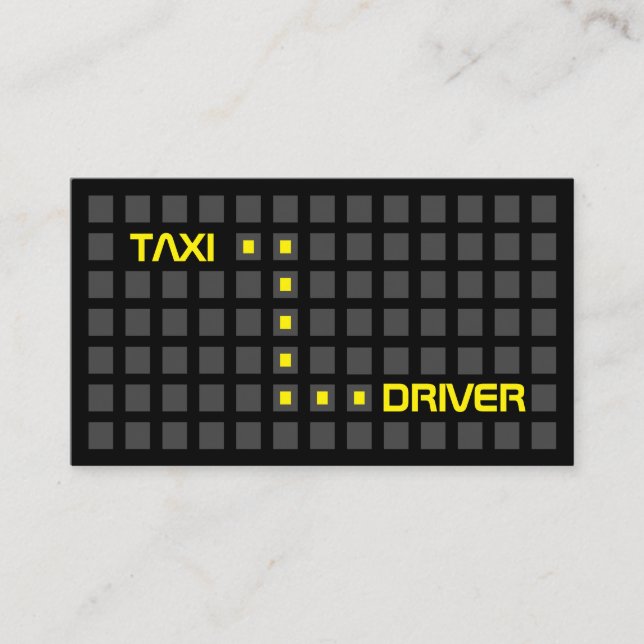 Taxi driver or cabdriver city streets navigator business card (Front)