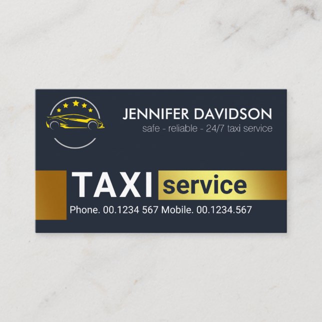 Taxi Driver Transport  Business Card (Front)