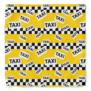 Taxi Driver Yellow Cab Patterned Bandana