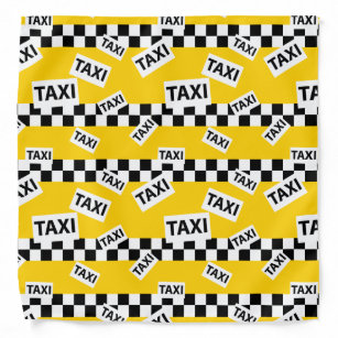 Taxi Driver Yellow Cab Patterned Bandana