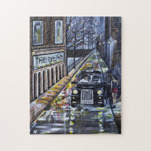 Taxi for Kate Painting by Alfred Fox Jigsaw Puzzle