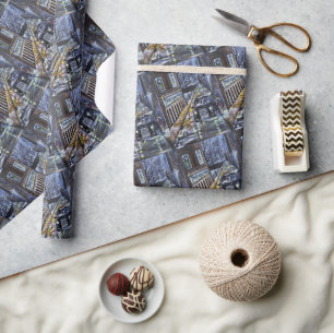 Taxi for Kate Painting by Alfred Fox Wrapping Paper