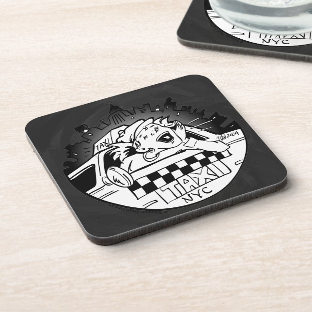 Taxi Girl Beverage Coaster (Left Side)