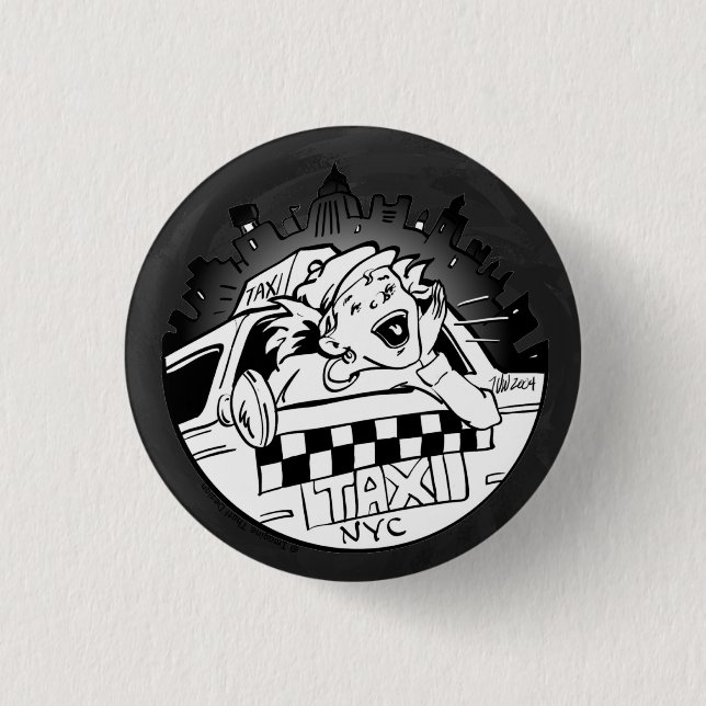 Taxi Girl Button (Front)