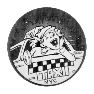 Taxi Girl Cutting Board