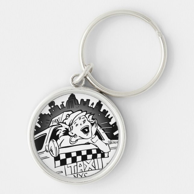Taxi Girl Keychain (Front)