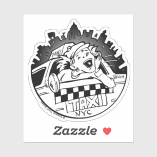 Taxi Girl Sticker