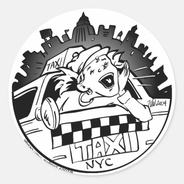 Taxi Girl Stickers (Front)