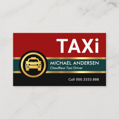 Taxi Gold Lines Cab Driving Business Card