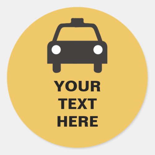 Taxi Icon with custom text Transportation sticker