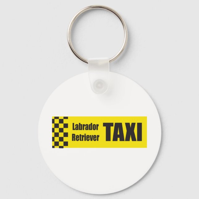 Taxi Labrador Retriever Keychain (Front)