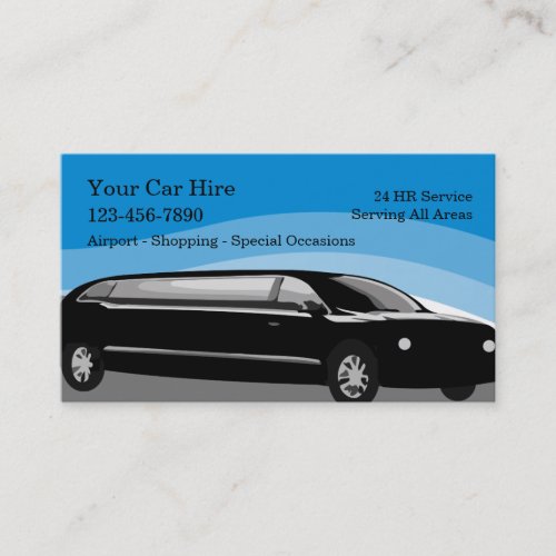Taxi Limo Driver Business Cards