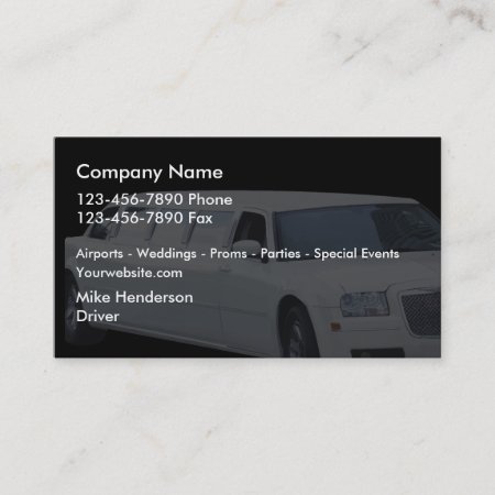 Taxi Limousine Business Card