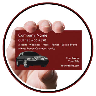 Taxi Luxury Car Service Business Cards