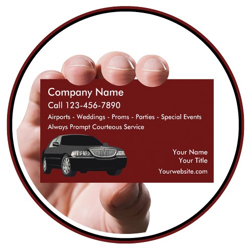 Taxi Luxury Car Service Business Cards