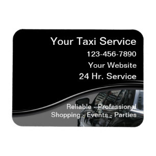 Taxi Magnetic Business Cards Magnet