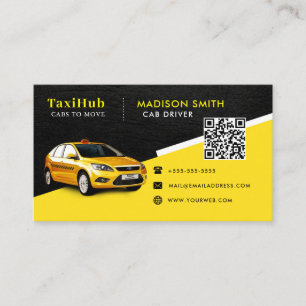 Taxi modern minimalist business card