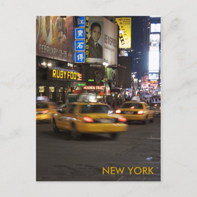 taxi new york postcard (Front)