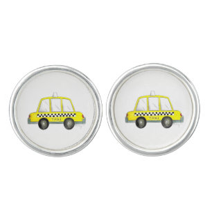 Taxi NYC Yellow New York City Checkered Cab Gift Cufflinks