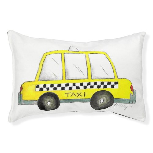 Taxi NYC Yellow New York City Checkered Cab Gift Pet Bed