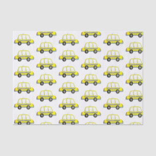 Taxi NYC Yellow New York City Checkered Cab Print Tissue Paper
