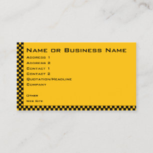 Taxi or Cab Service Business Profile Card