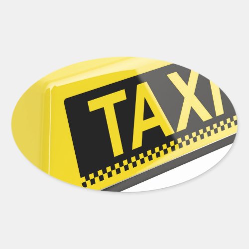 Taxi Oval Sticker