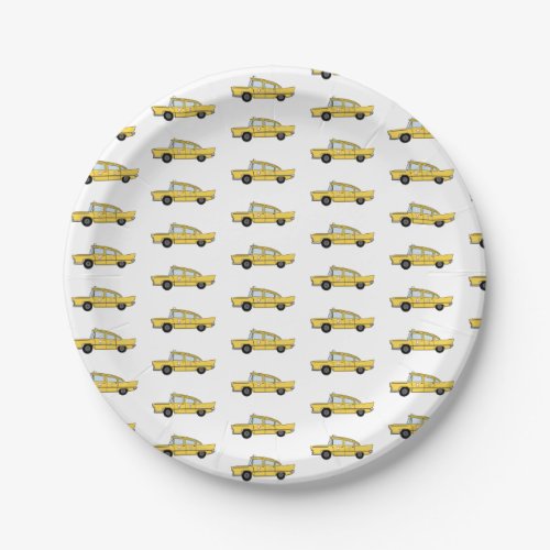 Taxi Please Paper Party Plates