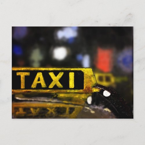 Taxi Postcard
