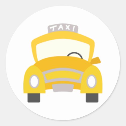 Taxi Print Classic Round Sticker