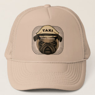 Taxi Pug  Trucker Hat