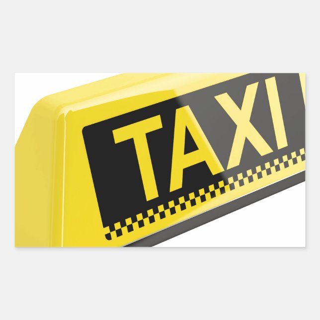 Taxi Rectangular Sticker (Front)