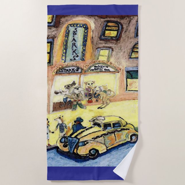 Taxi 🚕 Ride Beach Towel (Front)