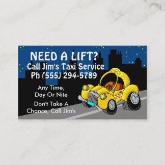 Taxi Service Business Card