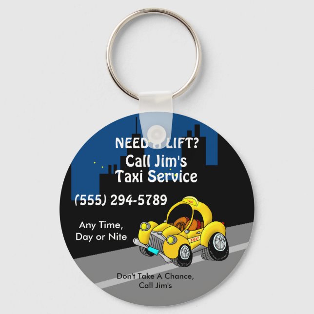 Taxi Service Keychain (Front)