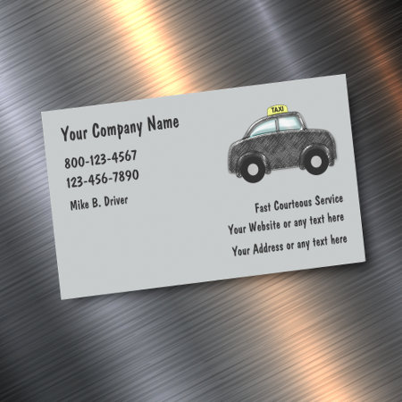 Taxi Service Magnetic Business Card