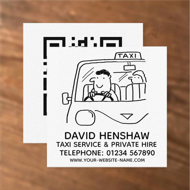 Taxi Service & Private Hire Square Business Card (Creator Uploaded)