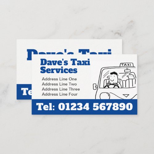 Taxi Services Taxi Driver Business Card