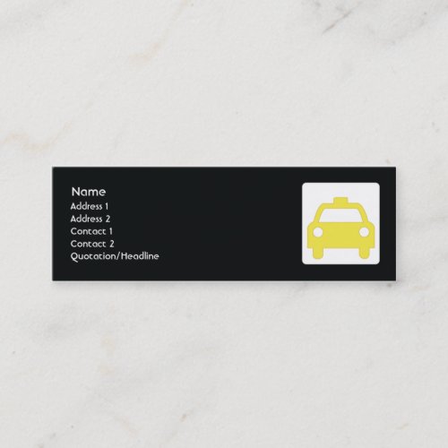Taxi - Skinny Business Card Templates