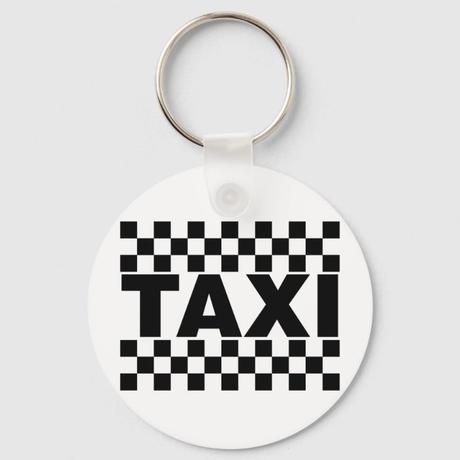 Taxi ~ Taxi Cab ~ Car For Hire Keychain (Front)