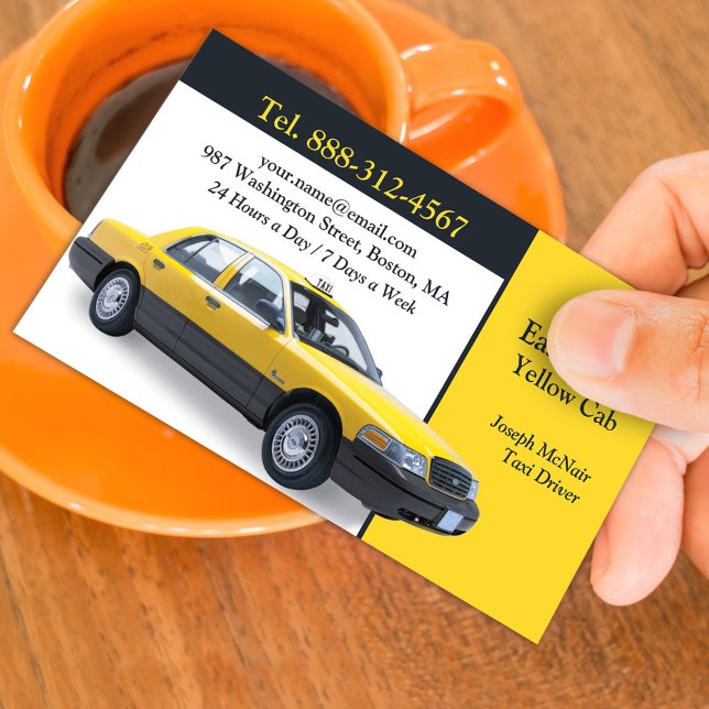 Taxi Yellow Cab Business Card Template (Creator Uploaded)