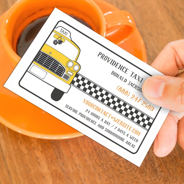 Taxi Yellow Cab Business Card Template (Creator Uploaded)