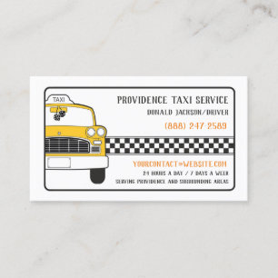Taxi Yellow Cab Business Card Template