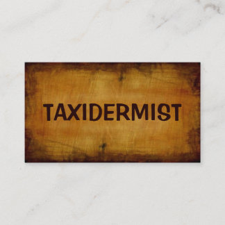 Taxidermist Antique Business Card