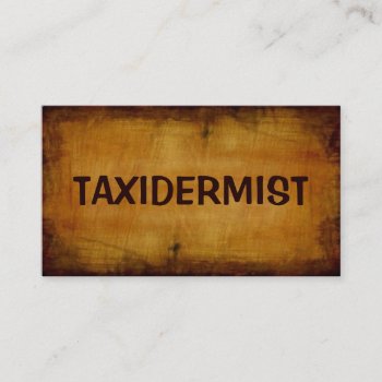 Taxidermist Antique Business Card by businessCardsRUs at Zazzle