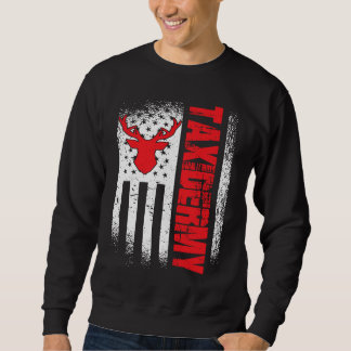 Taxidermist US Flag Deer Taxidermy Sweatshirt
