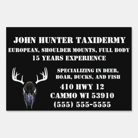 Taxidermy Business Sign