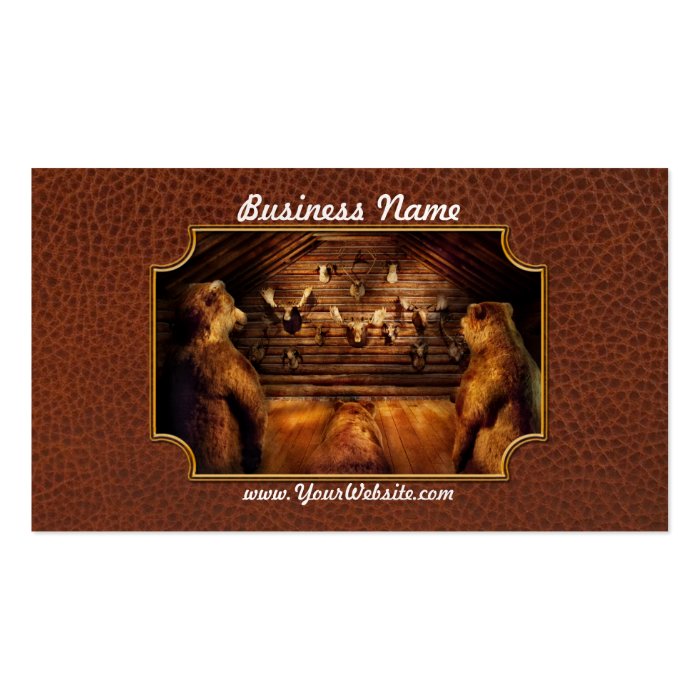 Taxidermy   Home of the three bears Business Card