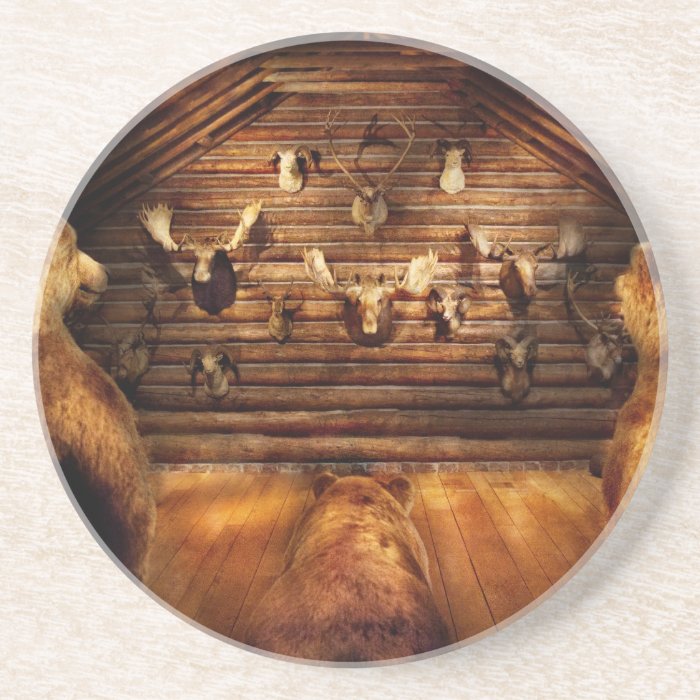 Taxidermy   Home of the three bears Beverage Coasters