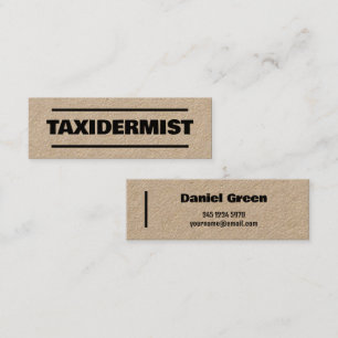 Taxidermy Kraft Mini Business Card